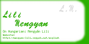 lili mengyan business card